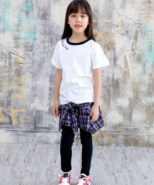 セール チェックシャツ腰巻き風スカッツ 子供服bee 子供服bee D Fashion
