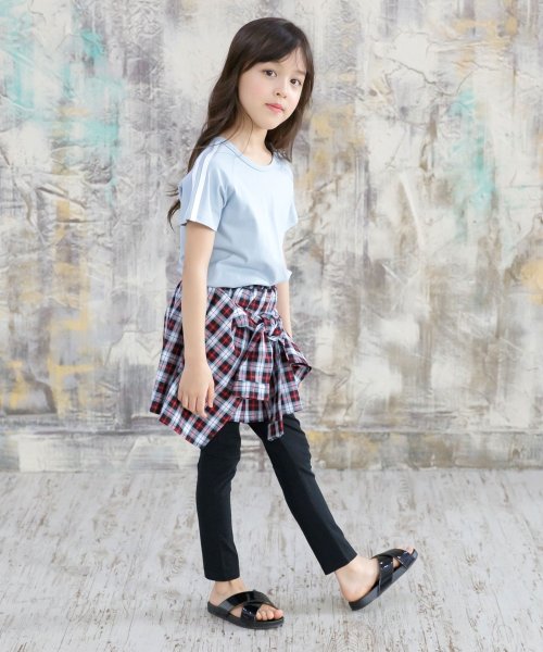 セール チェックシャツ腰巻き風スカッツ 子供服bee 子供服bee D Fashion セール チェックシャツ腰巻き風スカッツ 子供服bee 子供服bee D Fashion