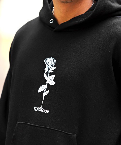 Hollywood Rich ローズプリントセレブプリントパーカー パーカー メンズ プリント 薔薇 ローズ ロゴ ゴールド イラスト ラグスタイル Luxstyle D Fashion
