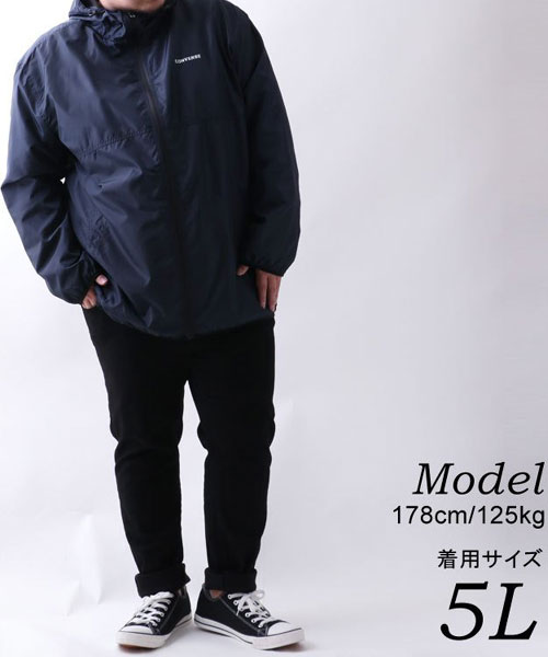 CONVERSE】コンバース 大きいサイズ 撥水裏メッシュパーカー CONVERSE】コンバース 大きいサイズ 撥水裏メッシュパーカー