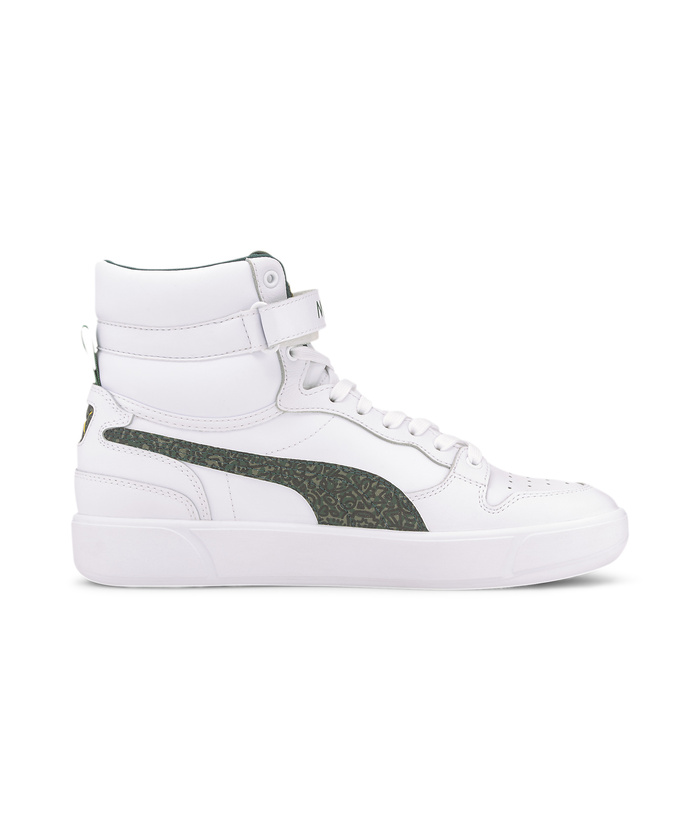 all white high top pumas