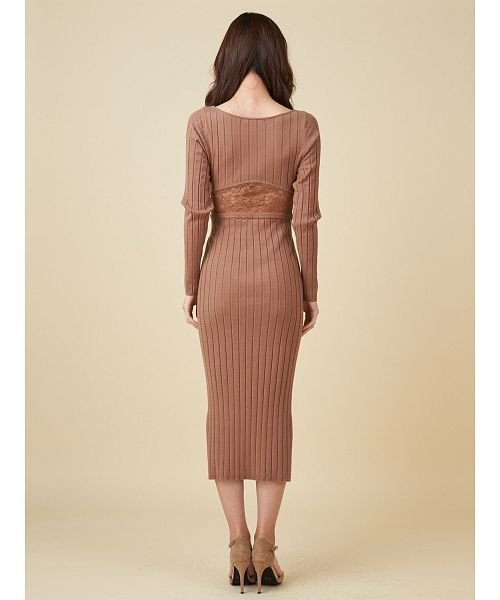 ウエストレースリブタイトワンピース ロイヤルパーティー Royal Party D Fashion