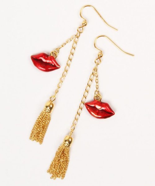 セール 差し色スパイスカラー K14gf リップチェーンタッセルピアス ワイスチャーム Wythecharm D Fashion セール 差し色スパイスカラー K14gf リップチェーンタッセルピアス ワイスチャーム Wythecharm D Fashion