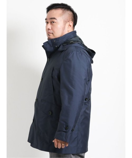 【大きいサイズ】グランバック/GRAND－BACK 撥水ライナー付 フーデットハーフコート