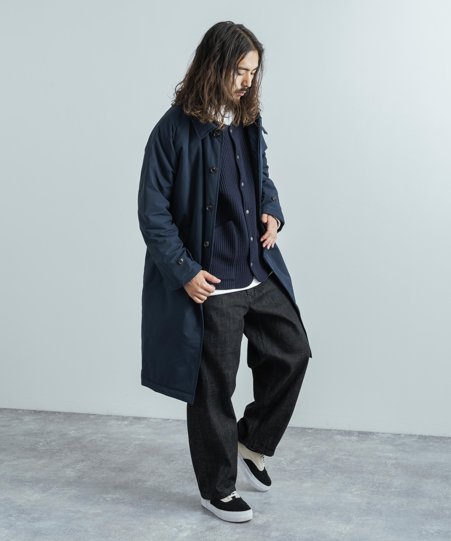ロッキーモンロー Rocky Monroe ステンカラーコート メンズ