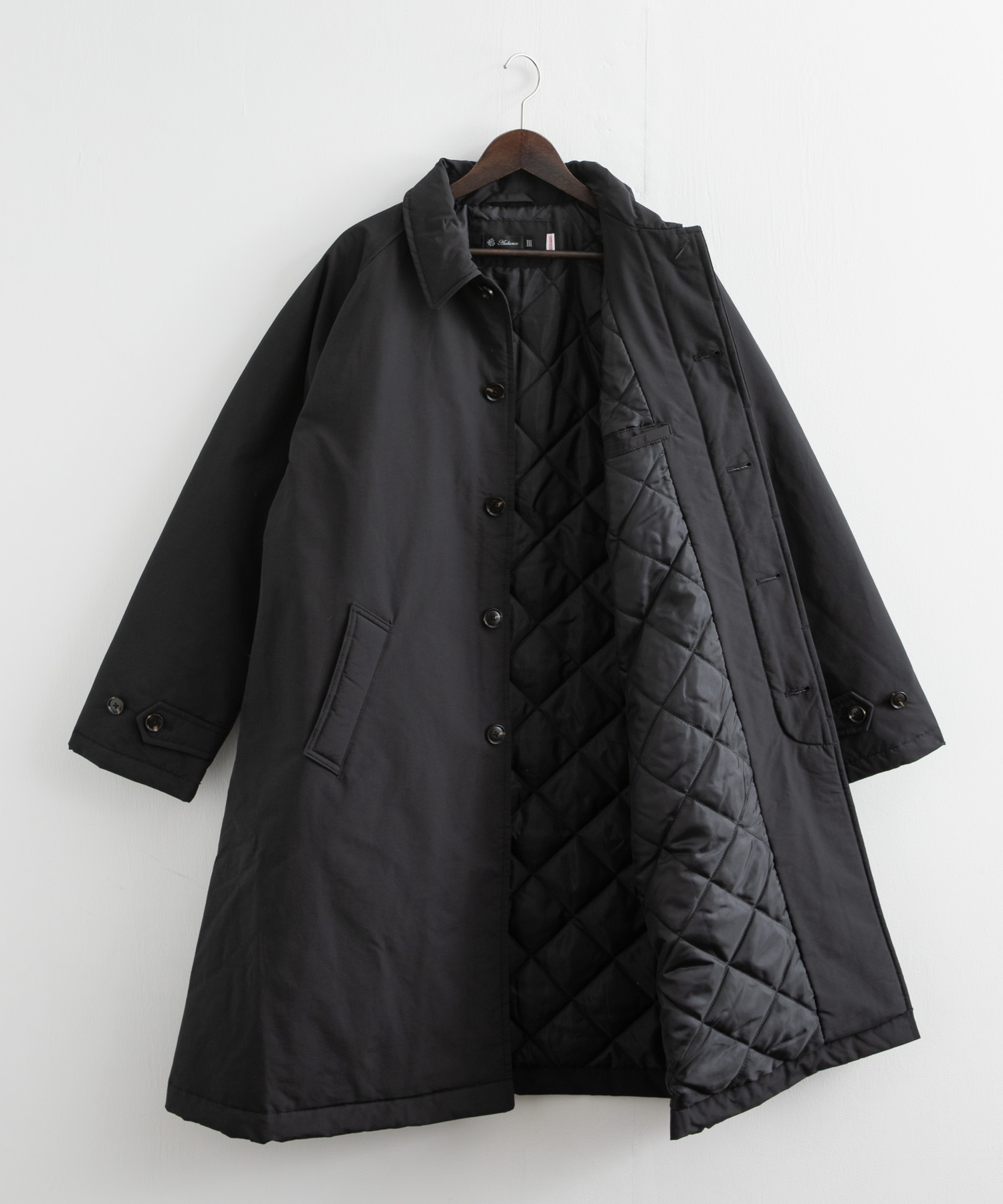 ！ロッキーです！ストレッチ　ステンカラーコート 黒 L M2313750 ロッキーモンロー Rocky Monroe ステンカラーコート メンズ