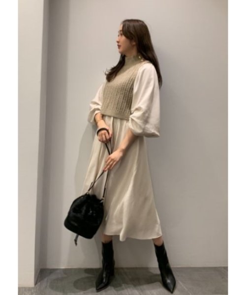 ニットベストレイヤードワンピース セルフォード Celford D Fashion ニットベストレイヤードワンピース セルフォード Celford D Fashion