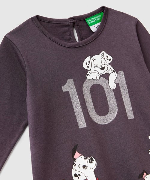 セール ディズニー Disney コラボ 101匹わんちゃんデザインロゴtシャツ カットソー ユナイテッド カラーズ オブ ベネトン ガールズ Benetton United Colors Of Benetton Girls D Fashion