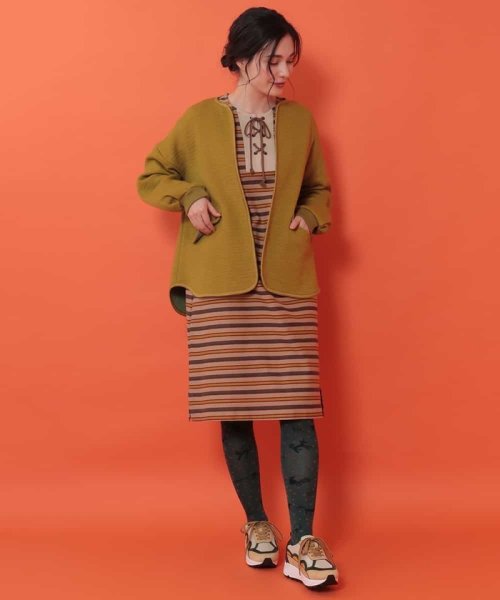 セール マルチタックボーダーワンピース ホコモモラ Jocomomola D Fashion セール マルチタックボーダーワンピース ホコモモラ Jocomomola D Fashion