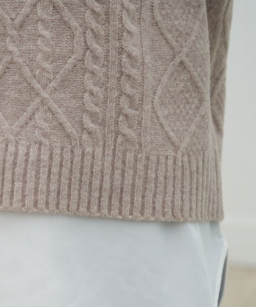 インナーセットケーブルニットプルオーバー ロペピクニック Rope Picnic D Fashion