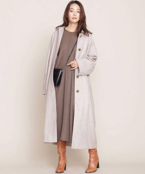 セール ライトテックメルトンステンカラーコート ナノ ユニバース Nano Universe D Fashion