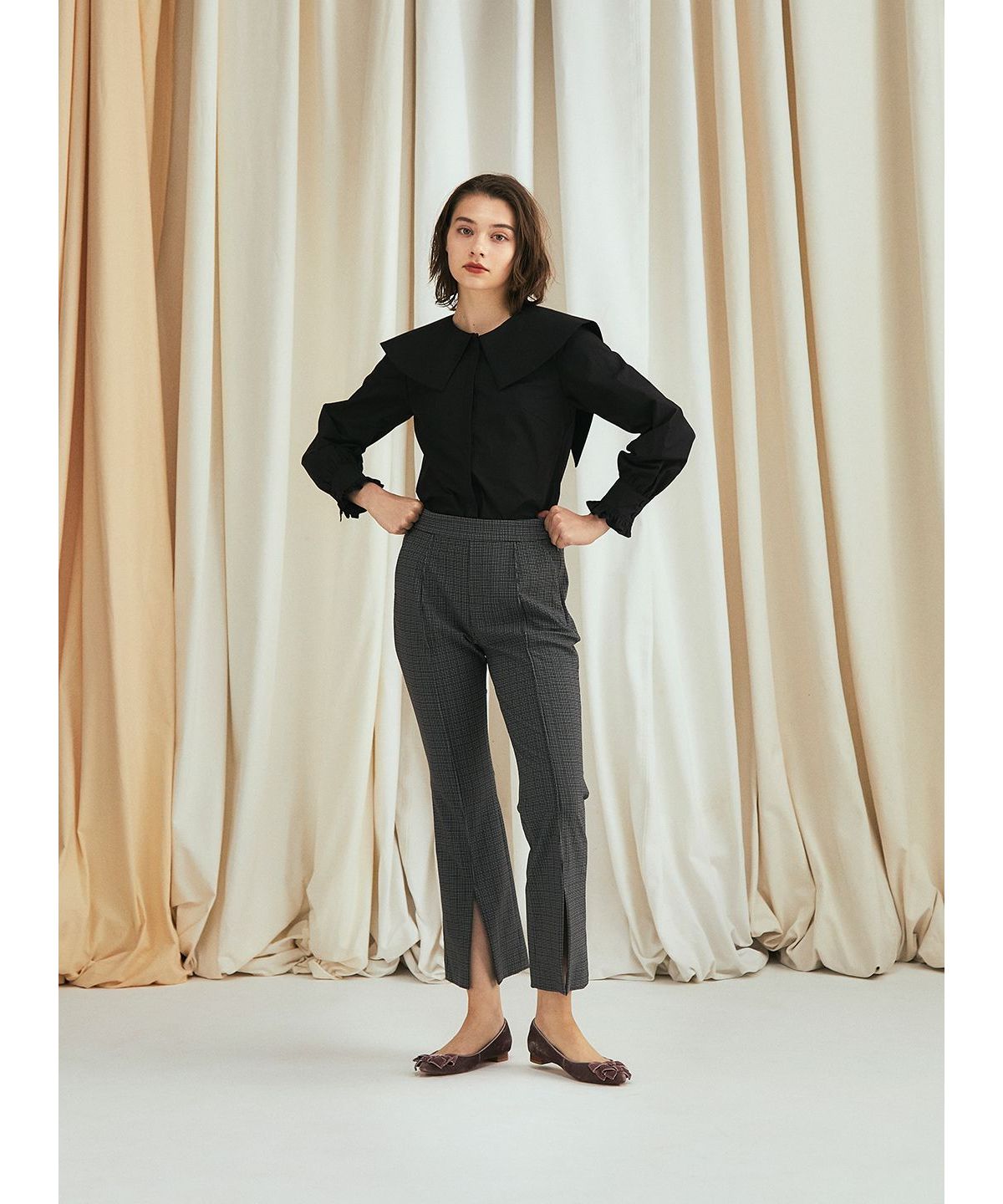 セール 25%OFF】フロントスリットチェックパンツ(503398719) | コエル