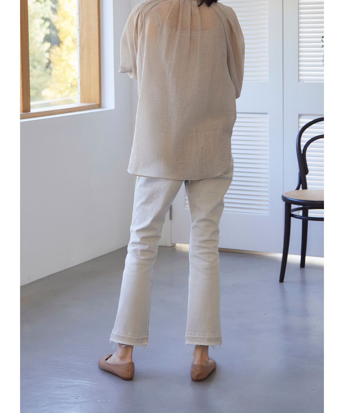 セール】【新色追加】COEL×YANUK スリットデニムパンツ セール】【新色追加】COEL×YANUK スリットデニムパンツ