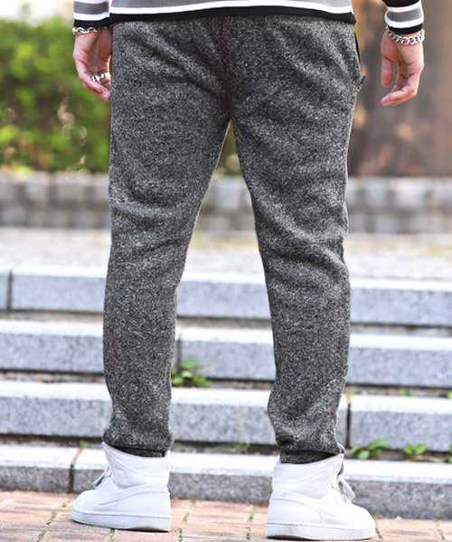 裏起毛フリースパンツ スウェットパンツ メンズ フリース ジョガーパンツ ニット 裏起毛 ラグスタイル Luxstyle D Fashion