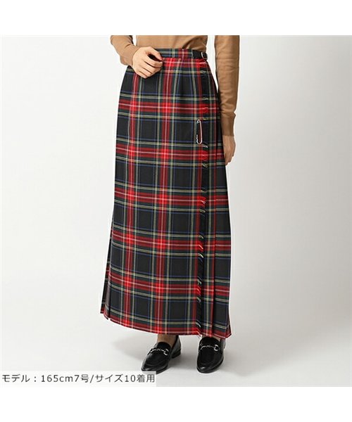 セール O Neil Of Dublin オニールオブダブリン 5093w 93cm ウール100 チェック柄 ロング丈 スカート シングルベルト Wバックル オニールオブダブリン Oneil Of Dublin D Fashion