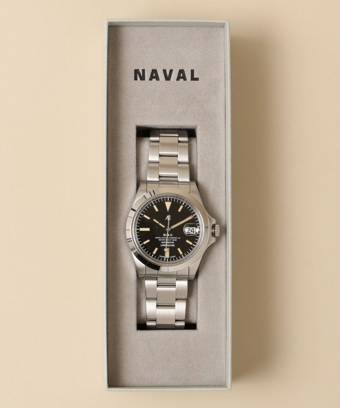 NAVAL WATCH Produced by LOWERCASE: AUTO METAL BAND WATCH （腕時計 