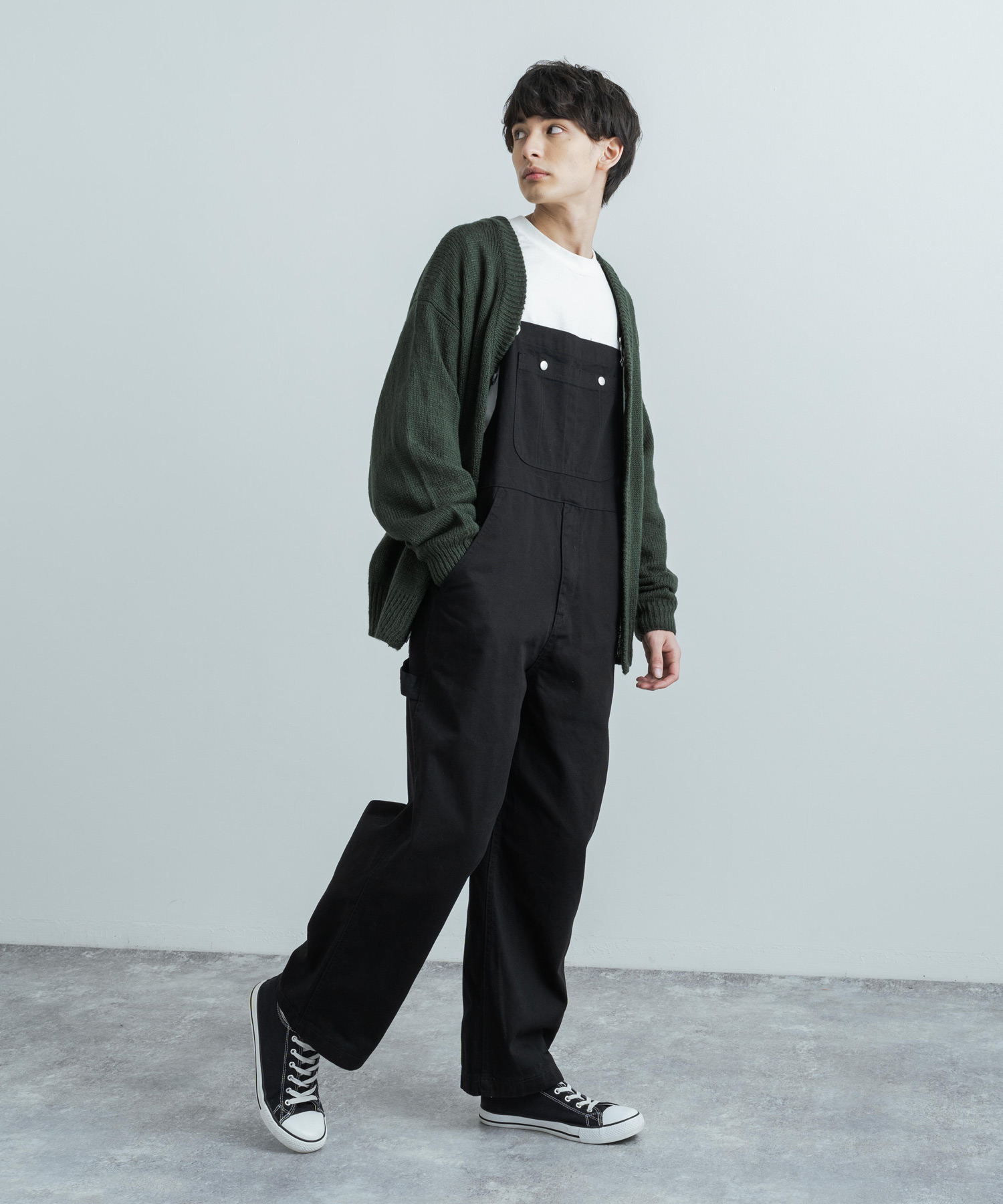 ロッキーモンロー Rocky Monroe オーバーオール メンズ 白