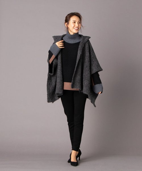 セール ブークレーニットマント レリアン Leilian D Fashion