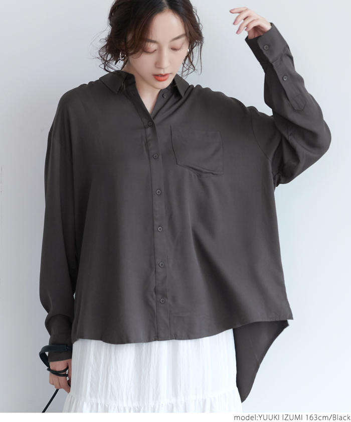 セール 54%OFF】テールカットとろみシャツ(503714469) | コカ