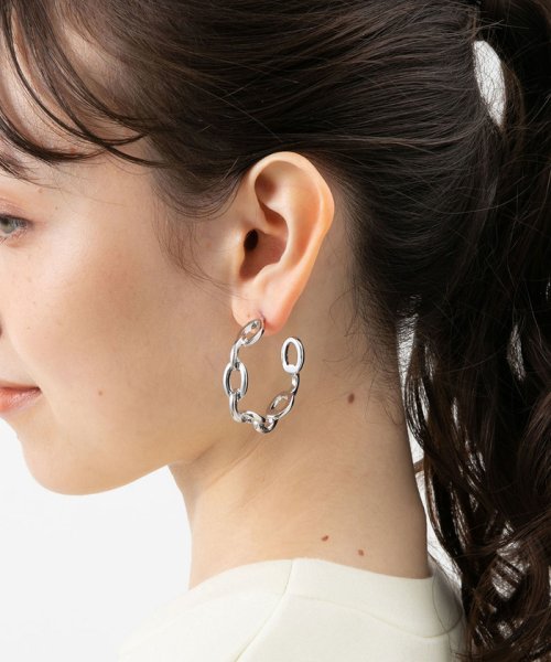セール Set デザインチェーンビッグフープピアス ビス Vis D Fashion