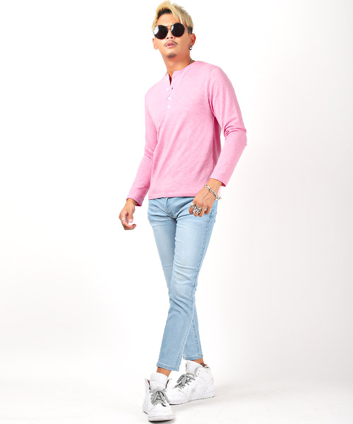 TOM FORD ヘンリーネック 長袖Tシャツ ピンク 楽天市場】トムフォード TOM FORD ヘンリーネック Tシャツ