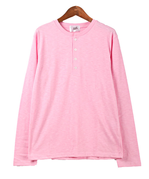TOM FORD ヘンリーネック 長袖Tシャツ ピンク TOM FORD ヘンリーネック 長袖Tシャツ ピンク (TOM FORD/Tシャツ