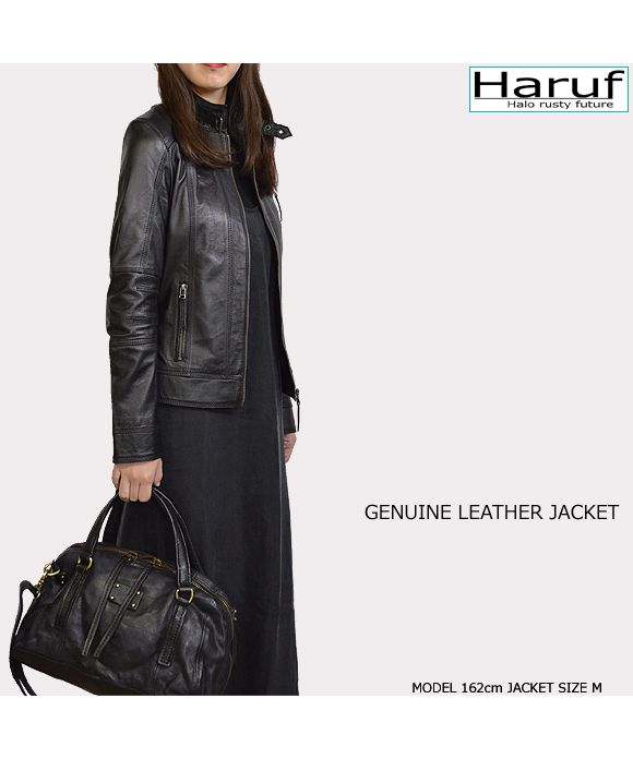 ハルフ Haruf レザージャケット シングルライダースジャケット