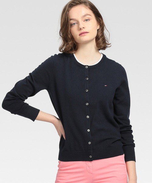 TOMMY HILFIGER｜ケーブルクルーネックカーディガン | Rakuten