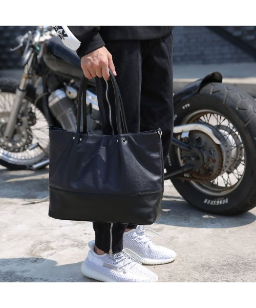 ヴァンキッシュ Vanquish バッグ トートバッグ ショルダーバッグ メンズ 2way Tote Bag ブラック ネイビー ブラウン 黒 Vqm 4195 ヴァンキッシュ Vanquish D Fashion