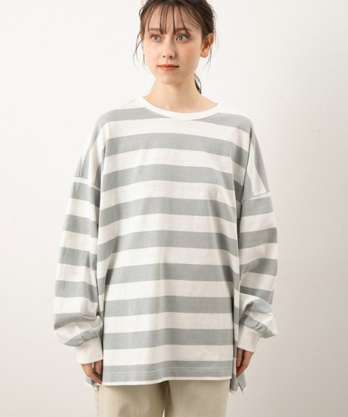 セール Web限定 太ボーダールーズシルエットロングtシャツ ビス Vis D Fashion