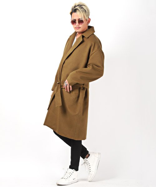 セール フェイクウールロングチェスターコート チェスターコート コート メンズ ウール Bitter ビター系 秋冬 ラグスタイル Luxstyle D Fashion