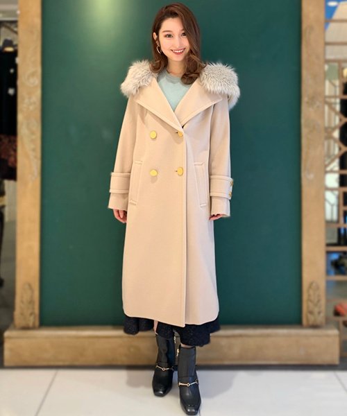 セール 60 Off Tvドラマ着用 フードファー付ウールコート グレースコンチネンタル Grace Continental D Fashion