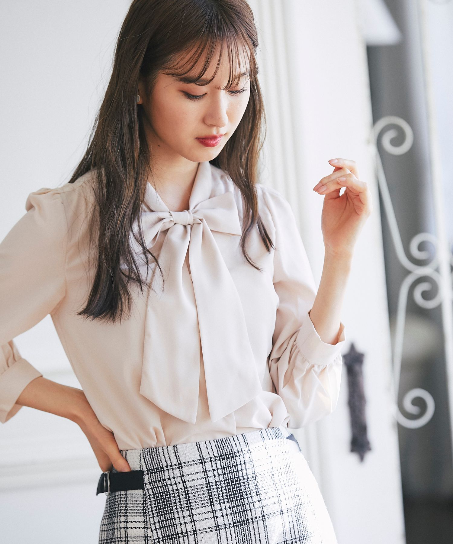 トッコクローゼット tocco closet ボウタイりぼんブラウス