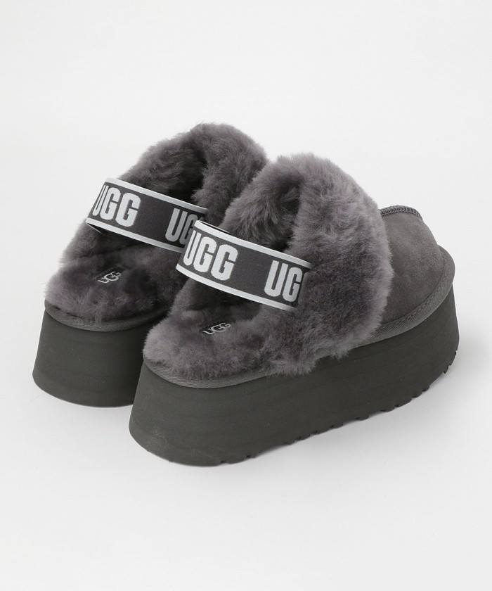 WEB限定】<UGG(アグ)>FUNKETTE レザースライダーシューズ WEB限定】<UGG(アグ)>FUNKETTE レザースライダーシューズ