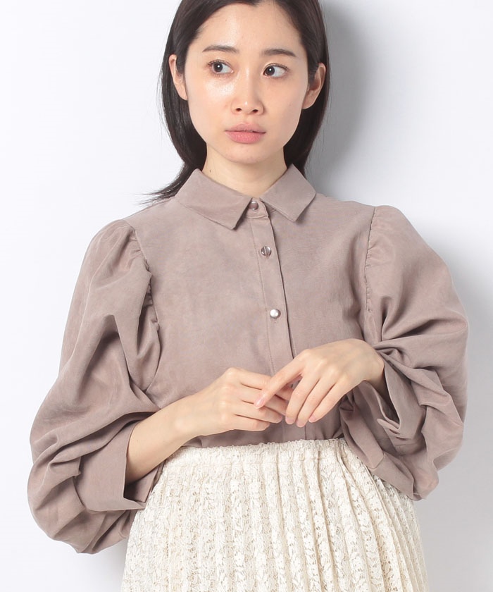 クーポン】【セール 50%OFF】ミジンパワーショルダーブラウス