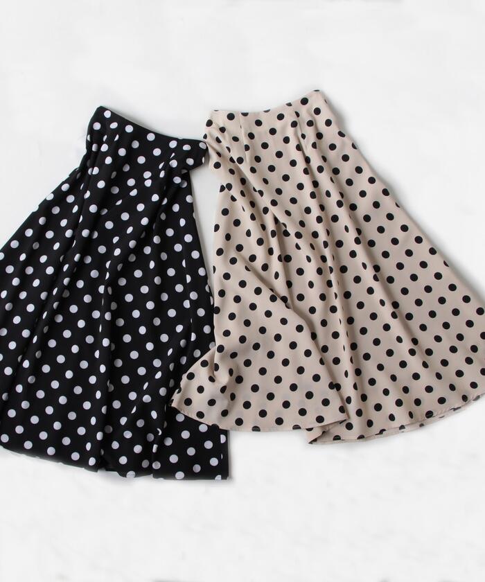 セール! DKNY ドット柄 プリーツ フレア ミディ ドレス セール 20%OFF】ティカ Tika フリル×ドット柄シースルー長袖
