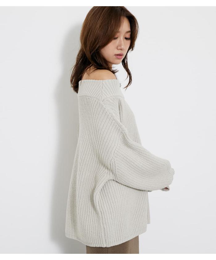 ZIPUPデカ衿ニット[品番：OLOW0014546]｜RMAF NICE CLAUP