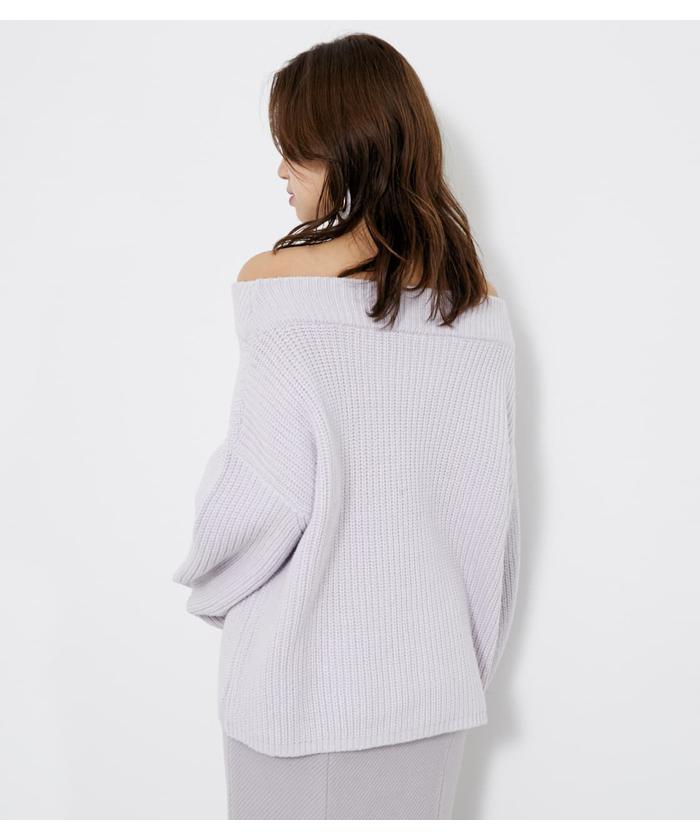 セール 40%OFF】オフショルBig Knit TOP(503739848) | リエンダ セール 40%OFF】オフショルBig Knit TOP(503739848) | リエンダ