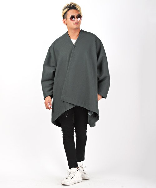 ビックシルエットウールタッチドルマンポンチョコート コート メンズ ポンチョ ビッグシルエット ウールタッチ ラグスタイル Luxstyle D Fashion ビックシルエットウールタッチドルマンポンチョコート コート メンズ ポンチョ ビッグシルエット ウールタッチ ラグスタイル Luxstyle D Fashion