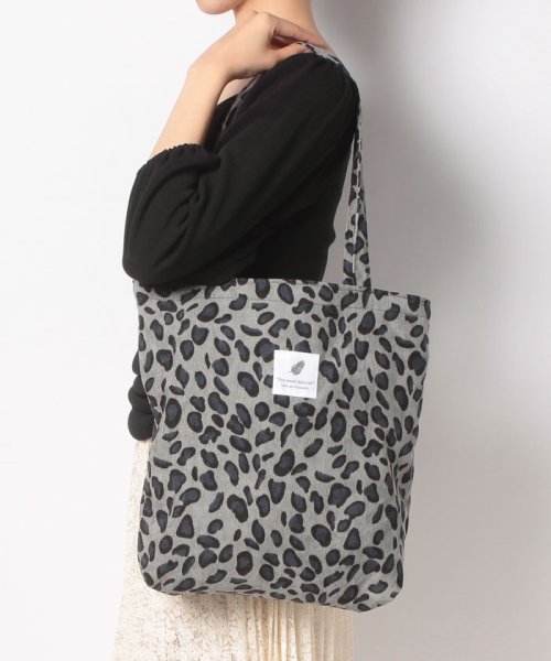 セール コーデュロイ レオパード柄トートバッグ スタイルブロック レディース Styleblock D Fashion