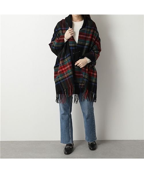 Tweed Mill ツイードミル Lambswool Knee Rug 70 190 ウール 大判ストール マフラー チェック柄 ピン付き レディース ツイードミル Tweed Mill D Fashion