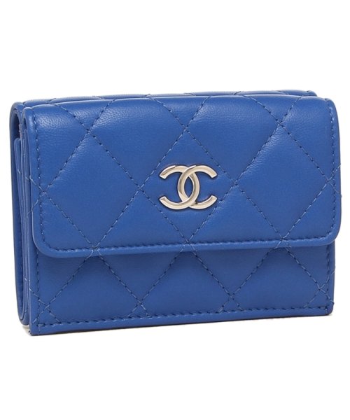 シャネル 折り財布 レディース マトラッセ Chanel Ap0094 B N07 ブルー シャネル Chanel D Fashion