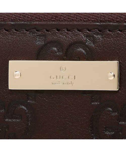 グッチ 財布 レディース Gucci A0v1g 19 グッチシマ メタルバー ラウンドファスナー長財布 チョコレート グッチ Gucci D Fashion