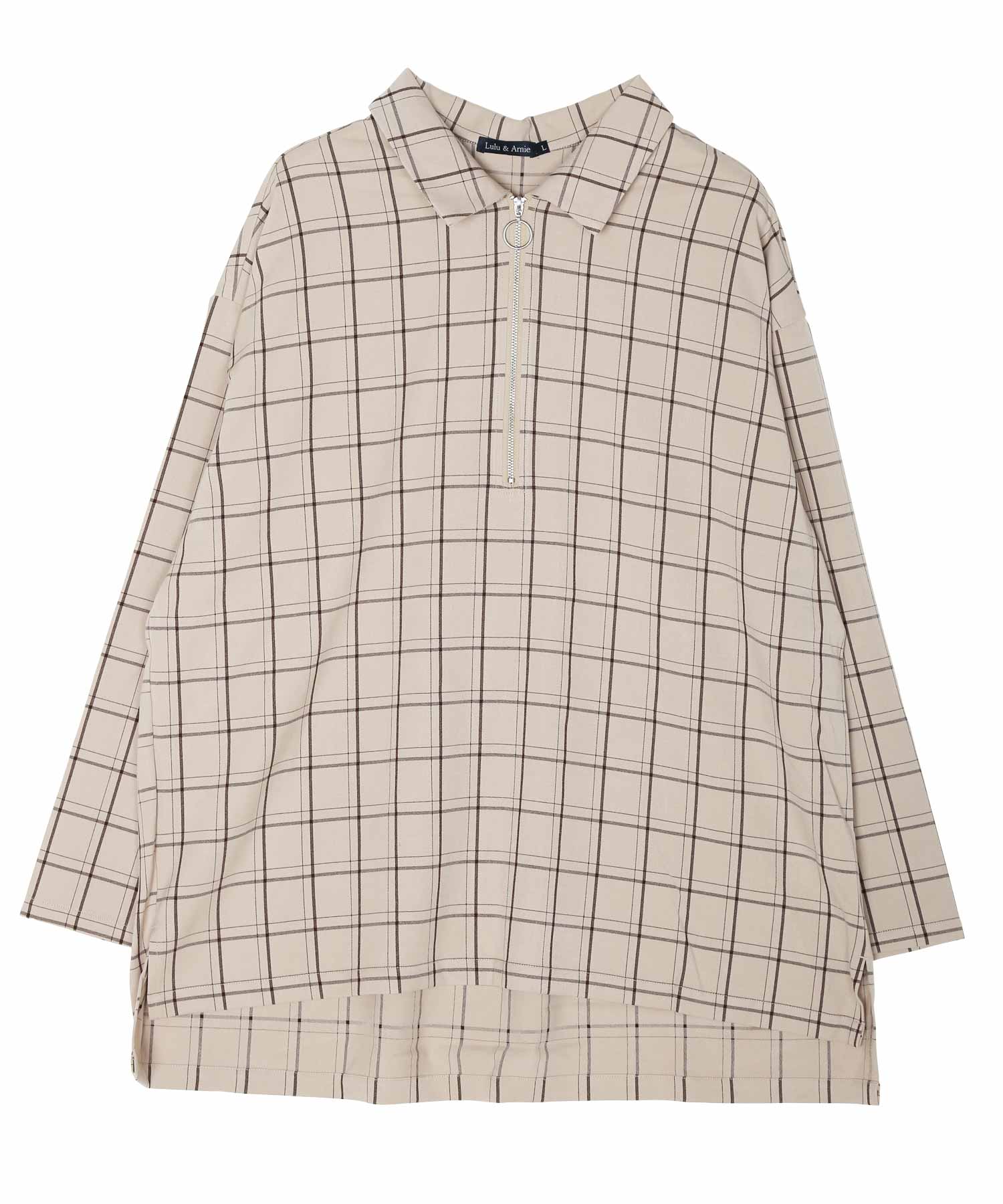 ジギーズショップ JIGGYS SHOP チェック柄ハーフZIPプルオーバー ジギーズショップ JIGGYS SHOP チェック柄ハーフZIPプルオーバー
