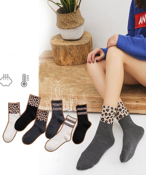 セール 靴下 ソックス 豹柄 レディース レオパード ヒョウ柄 切り替え アンクル 冷えとり靴下 蒸れない くつ下 Socks フットウェア アンクルソックス ショッピングゴー Shoppinggo D Fashion