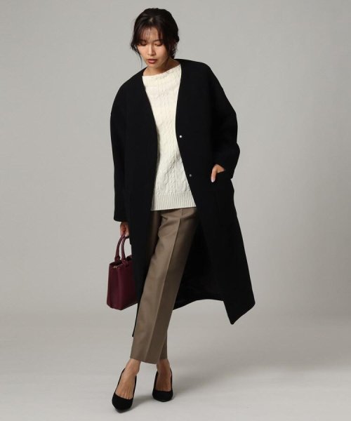 セール L ポンテベロアノーカラーコート アンタイトル Untitled D Fashion