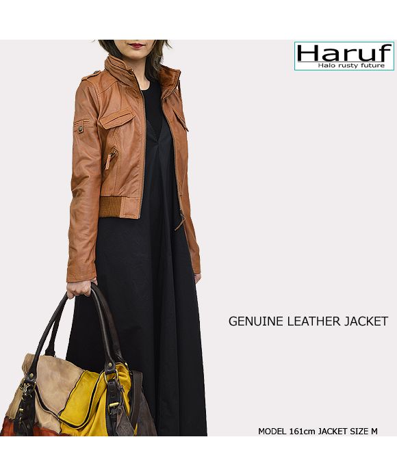 ハルフ Haruf 本革 革ジャン レディース レザージャケット