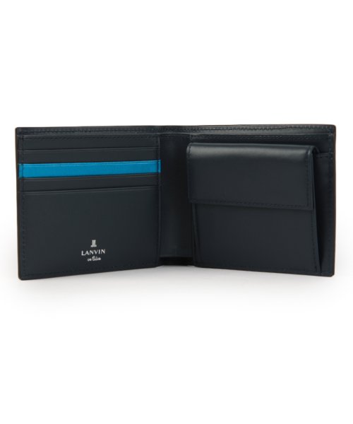 ランバンオンブルー 財布 二つ折り財布 本革 メンズ レディース Lanvin En Bleu パーシャル ランバン Lanvin D Fashion