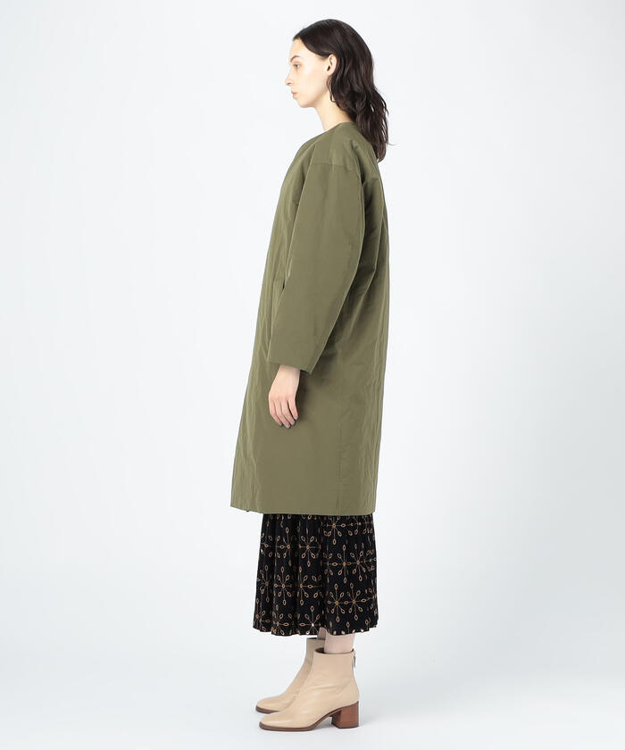 セール 40%OFF】ポリエステルコットンダウン ノーカラーコート