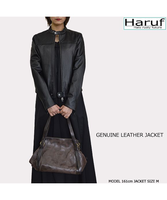 ハルフ Haruf 本革 レザージャケット ライダースジャケット 革 ハルフ Haruf 本革 レザージャケット ライダースジャケット 革